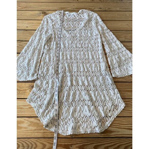Elif Jordan Taylor Lace Flare Sleeve Top Size Medium Women’s Ivory - Picture 6 of 8